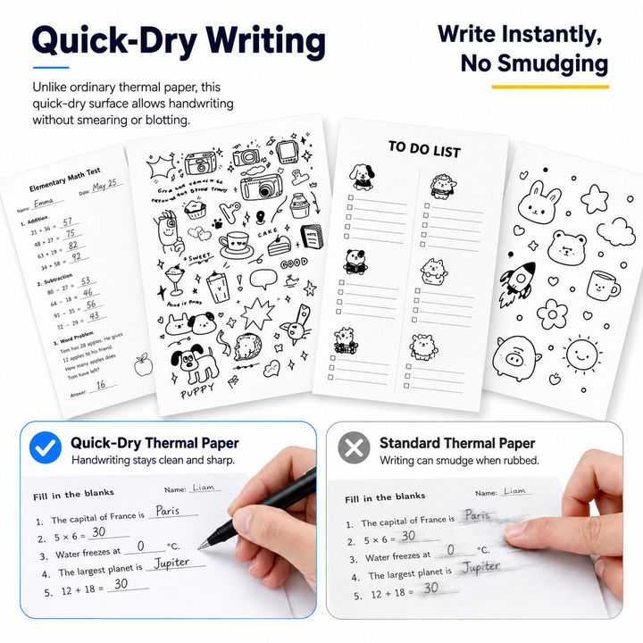 A4 Quick-Dry Thermal Paper – 100 Sheets, Folded Continuous Printing Paper
