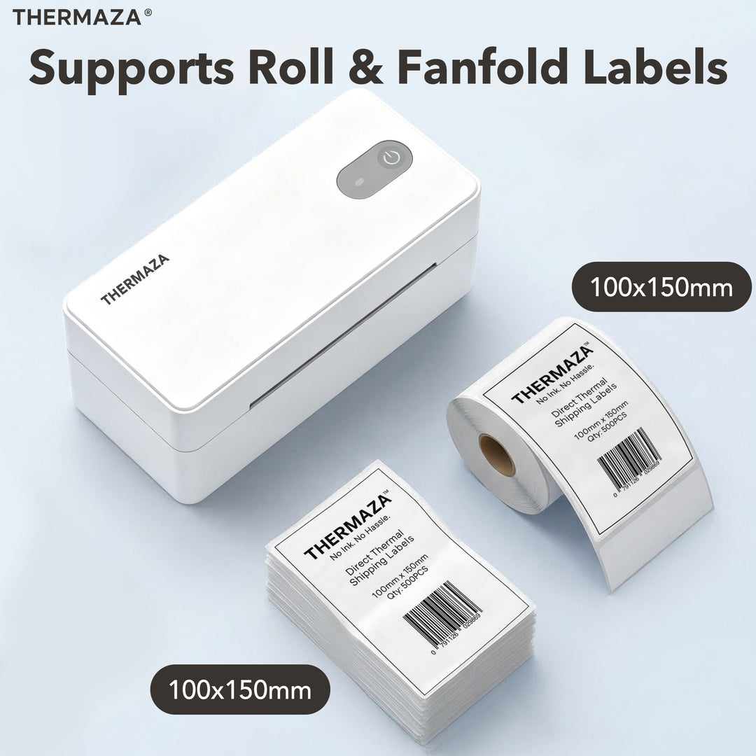 THERMAZA® D400 Thermal Label Printer Starter Kit (White)