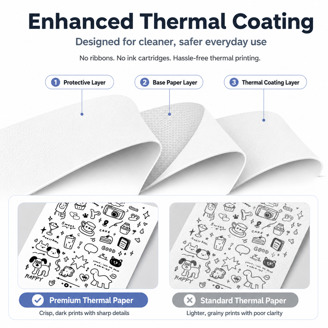 A4 Quick-Dry Thermal Paper – 100 Sheets, Folded Continuous Printing Paper