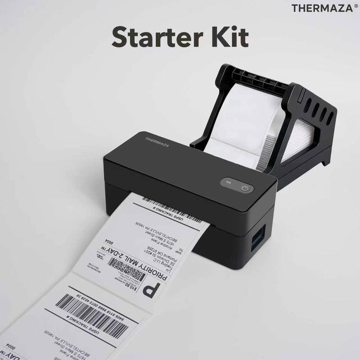 THERMAZA® D400 Thermal Label Printer Starter Kit (Black)